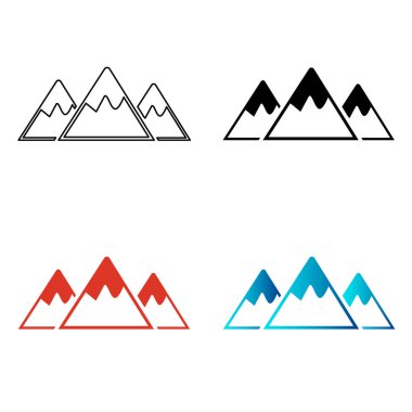 Soyut Dağ Silüeti Çizimi