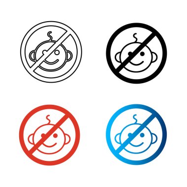 Soyut Çocuk Yok Silüeti Çizimi