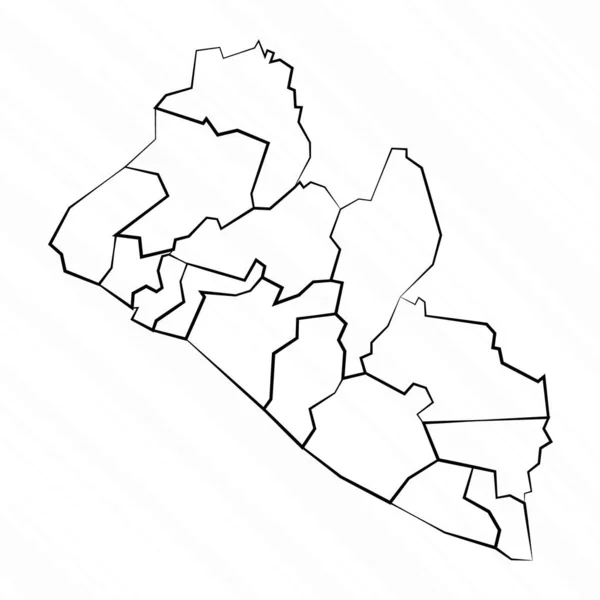 Handritad Liberia Map Illustration — Stock vektor