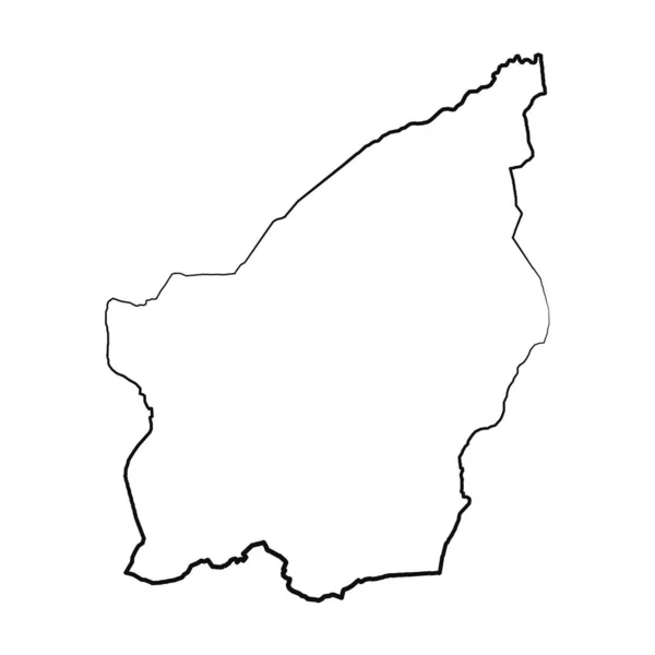 Hand Drawn Lined San Marino Simple Map Drawing — Stock Vector