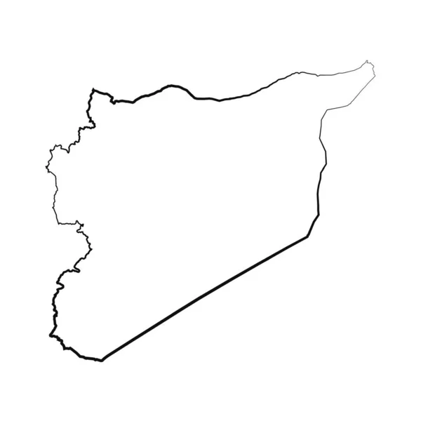Handgezeichnete Syrien Einfache Kartenzeichnung — Stockvektor