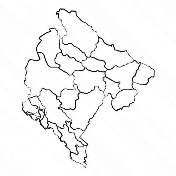Handgetekend Montenegro Kaart Illustratie — Stockvector