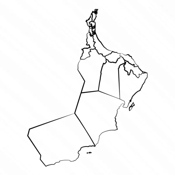 Kézzel Rajzolt Omán Térkép Illusztráció — Stock Vector