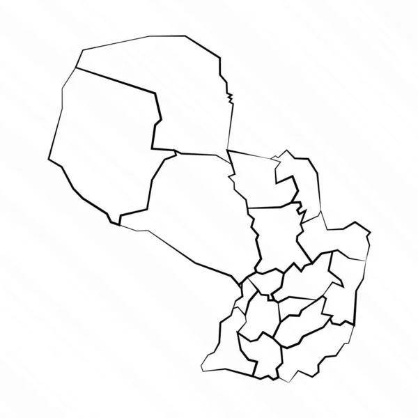 Illustration Carte Paraguay Dessinée Main — Image vectorielle