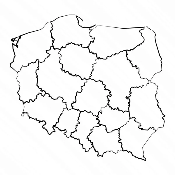 Hand Drawn Poland Map Illustration — Stock Vector