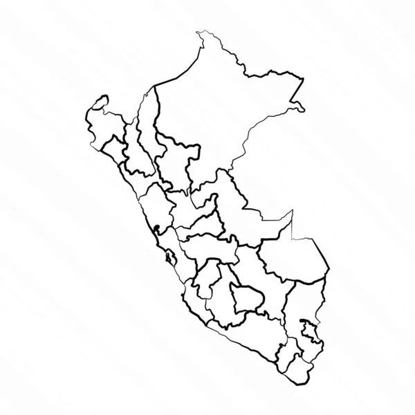 Ilustração Mapa Desenhado Mão Peru —  Vetores de Stock