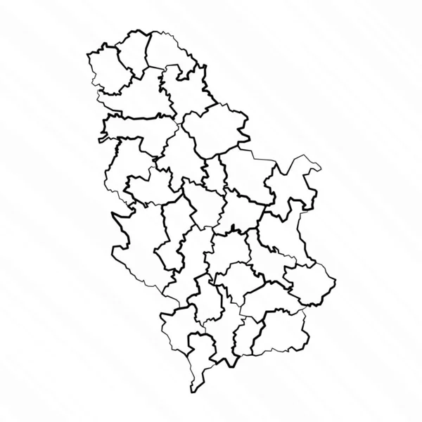 Kézzel Rajzolt Szerbia Térkép Illusztráció — Stock Vector