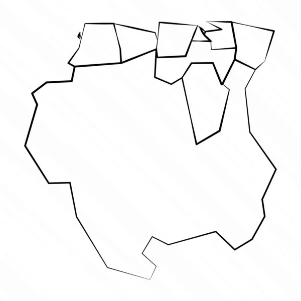 Hand Drawn Suriname Map Illustration — Stock Vector