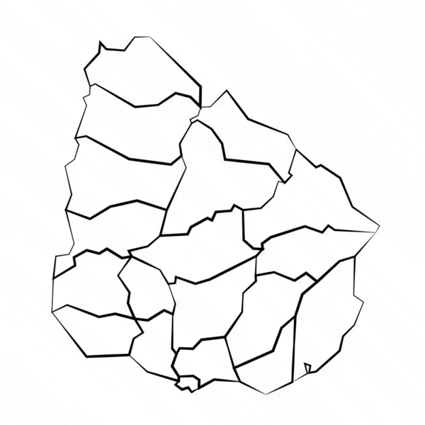 Ilustrasi Peta Uruguay Digambar Sendiri - Stok Vektor