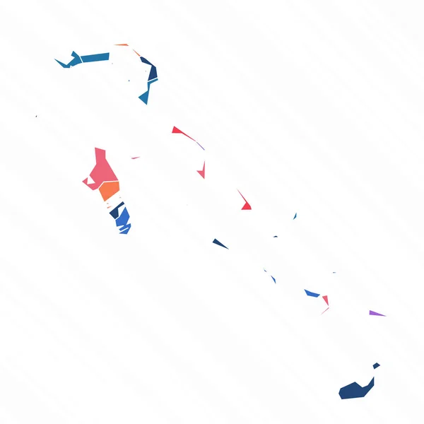 Πολύχρωμος Χάρτης Των Μπαχαμών Επαρχίες — Διανυσματικό Αρχείο