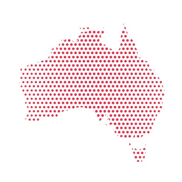 Vektör Avustralya Noktalı Harita Çizimi — Stok Vektör