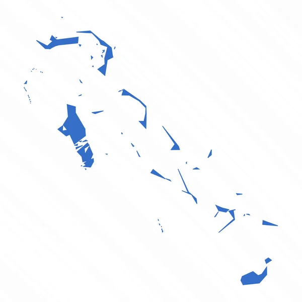 Векторная Упрощенная Карта Страны Бахед — стоковый вектор