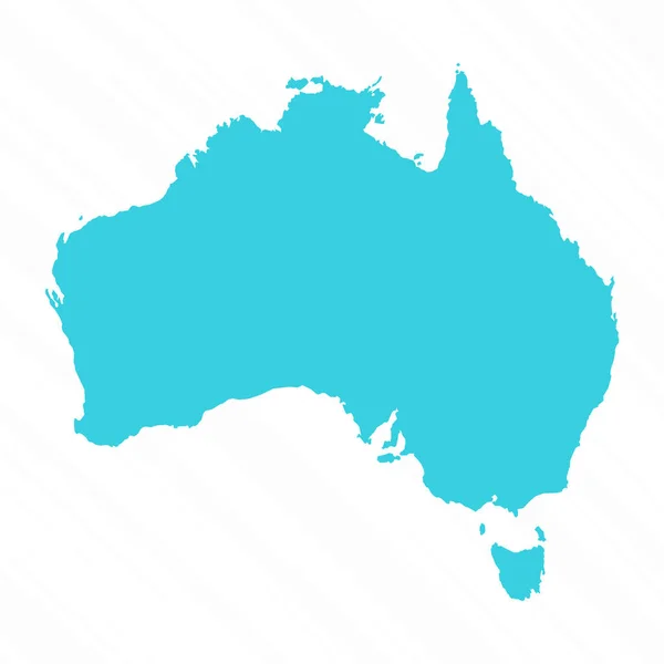 Vector Mapa Simples Austrália País —  Vetores de Stock