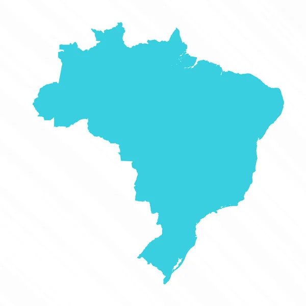 Vektor Enkel Karta Över Brasilien Land — Stock vektor