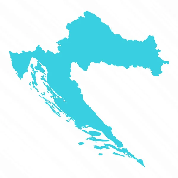 Vector Simple Map Croatia Country — Stock Vector