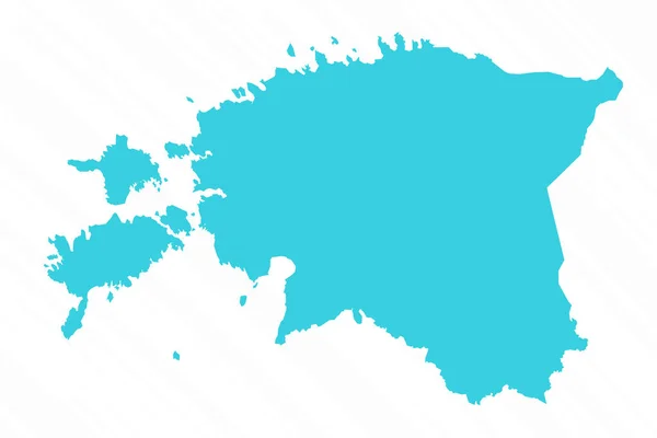 エストニアのベクトルシンプルマップ — ストックベクタ