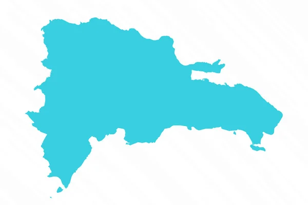 Vector Mapa Simples República Dominicana País —  Vetores de Stock