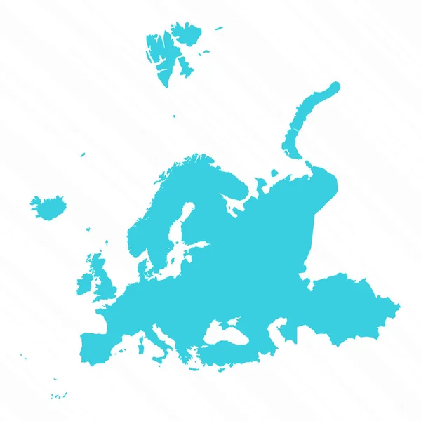 Vector Eenvoudige Kaart Van Europa Land — Stockvector