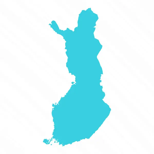 フィンランドのベクトルシンプルマップ — ストックベクタ