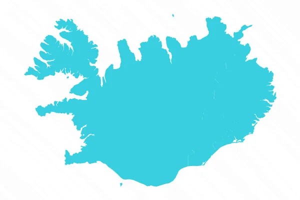 ベクトル アイスランドのシンプルな地図 — ストックベクタ