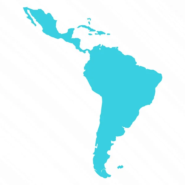 Wektor Prosta Mapa Ameryki Łacińskiej Kraj — Wektor stockowy