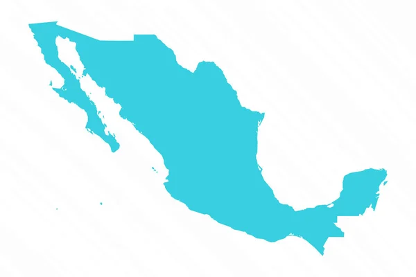 Vector Mappa Semplice Del Messico Paese — Vettoriale Stock