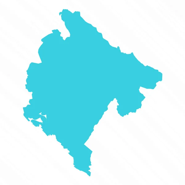Vector Mapa Simples Montenegro País —  Vetores de Stock