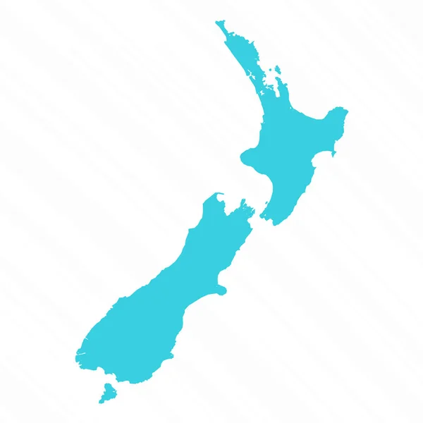 Yeni Zelanda Ülkesinin Vektör Basit Haritası — Stok Vektör