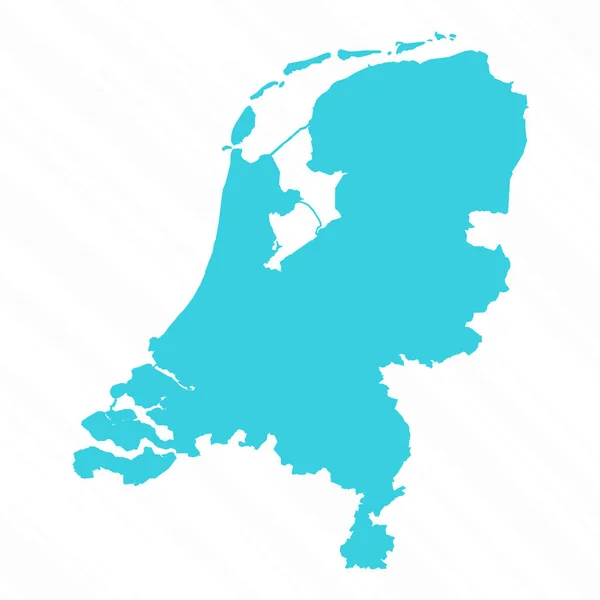 Vector Mapa Simples Holanda País —  Vetores de Stock