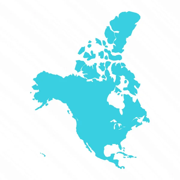 Vektor Enkel Karta Över Nordamerika Utan Grönland — Stock vektor