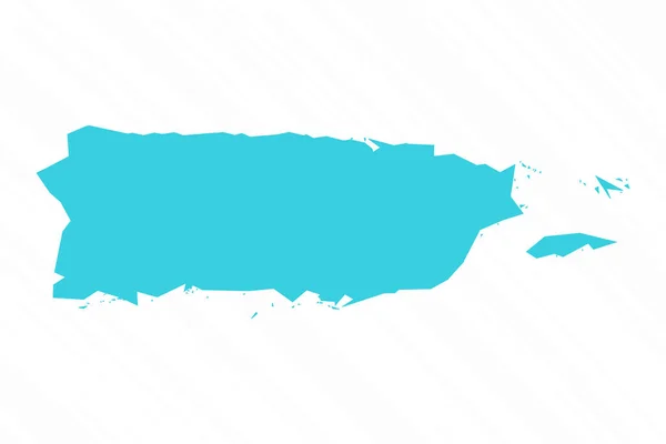 Peta Sederhana Vektor Dari Puerto Rico Country - Stok Vektor