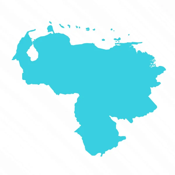 Vector Mapa Simple Venezuela País — Vector de stock