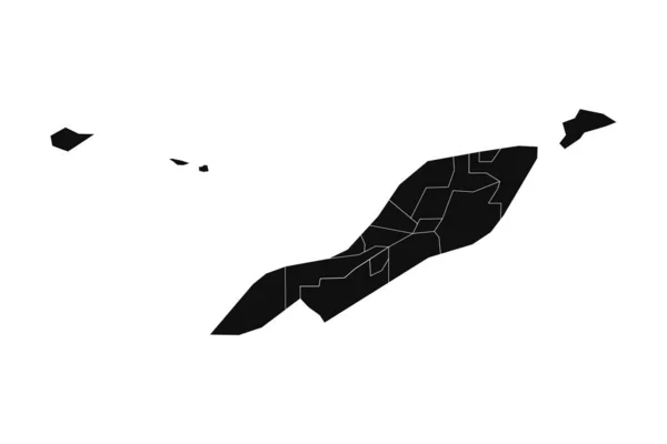 Abstraktní Silueta Anguilly Podrobná Mapa — Stockový vektor