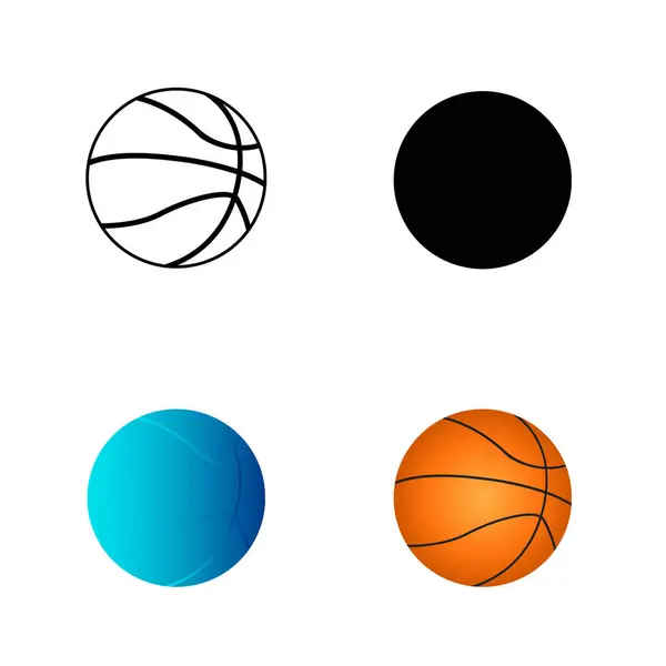 抽象的なバスケットボールシルエットイラスト — ストックベクタ