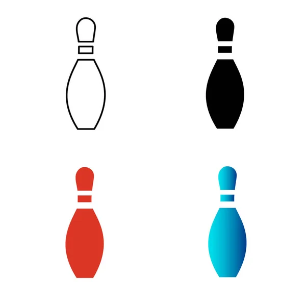 Abstract Bowling Pins Silhouette Illustration — Stock Vector