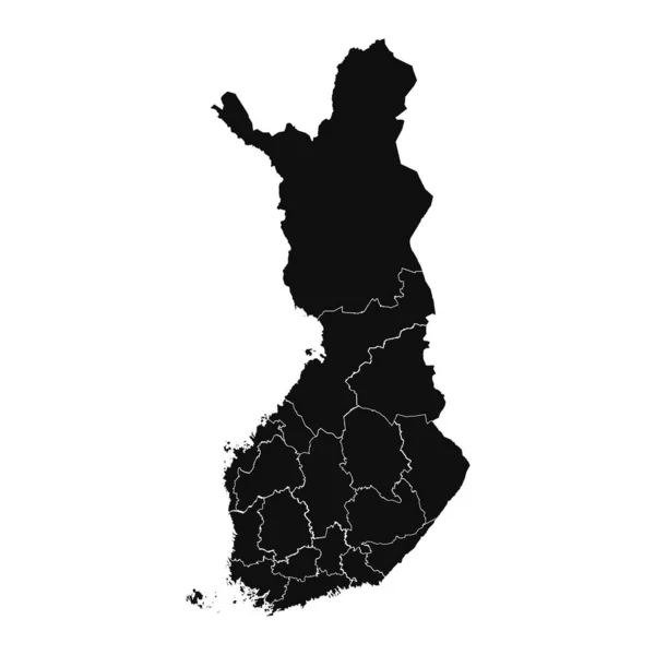 Abstraktes Finnland Silhouette Detaillierte Karte — Stockvektor