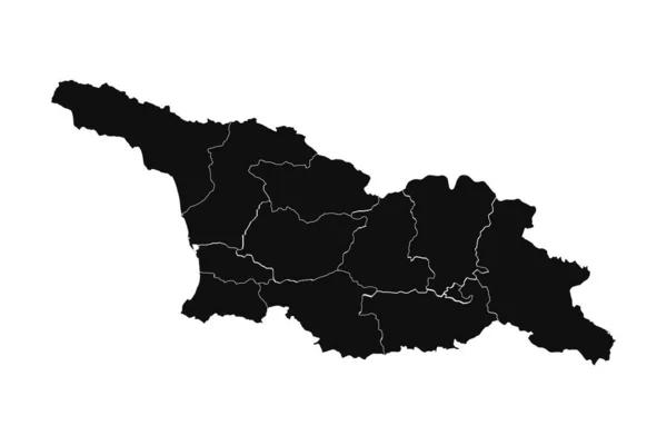 Resumen Georgia Silhouette Mapa Detallado — Vector de stock