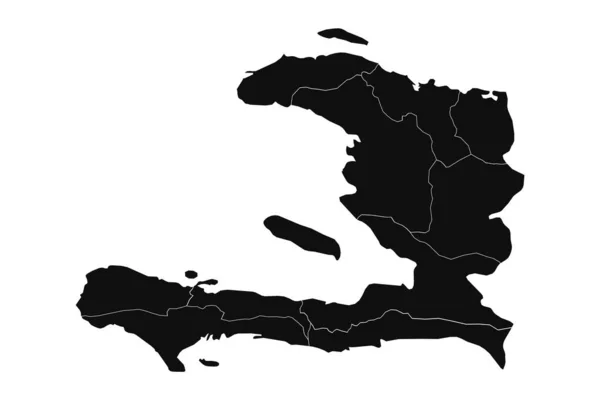 Абстрактный Силуэт Гаити Подробная Карта — стоковый вектор