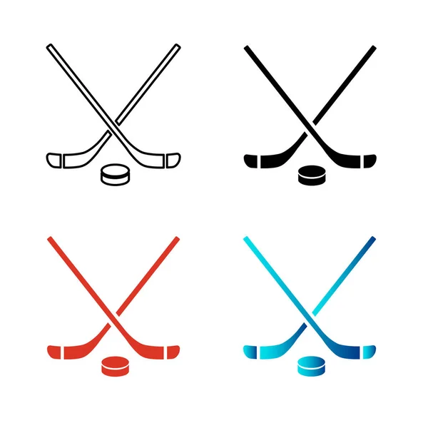 Abstrakte Hockey Silhouette Illustration — Stockvektor