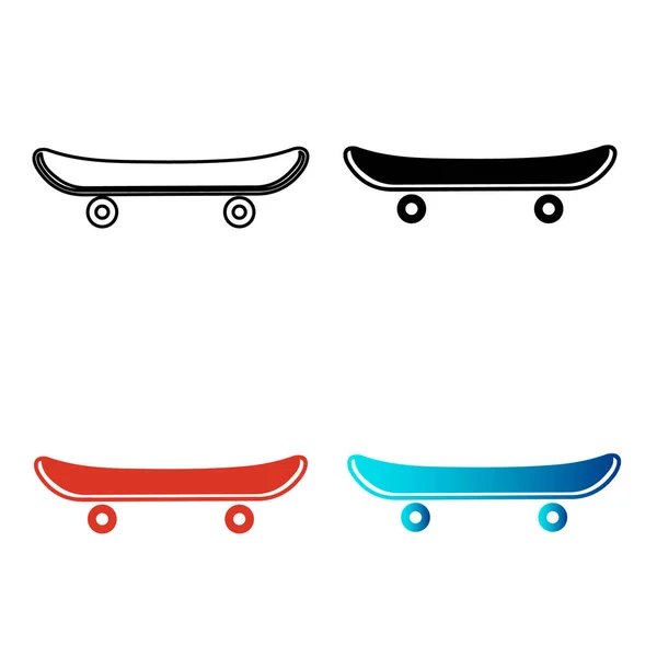 Abstract Skateboard Silhouet Illustratie — Stockvector