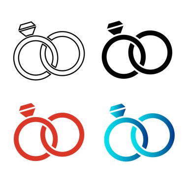 Soyut Nikah Yüzükleri Silüeti ResmiComment