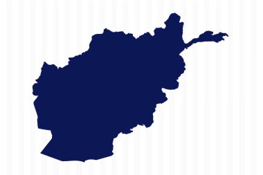 Düz Basit Afganistan Vektör Haritası