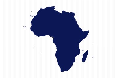 Düz Basit Afrika Vektör Haritası