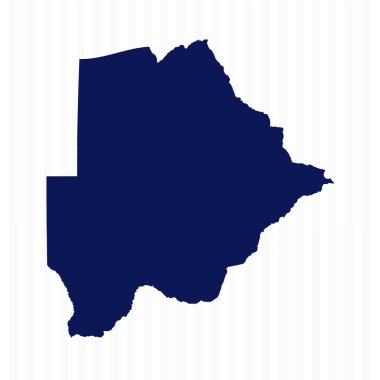 Basit Botswana Vektör Haritası