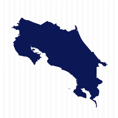 Basit Kosta Rika Vektör Haritası