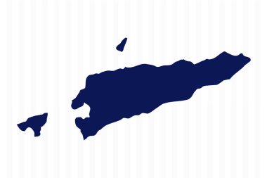 Düz Basit Doğu Timor Vektör Haritası