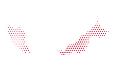 Vektör Malezya Noktalı Harita İllüstrasyonu