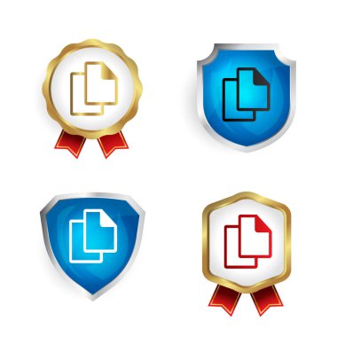 Soyut Kopyalama Rozet ve Etiket Koleksiyonu