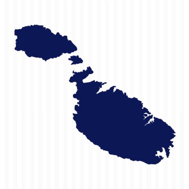 Düz Malta Vektör Haritası
