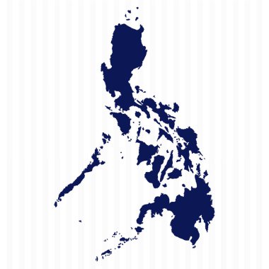 Düz Filipinler Vektör Haritası